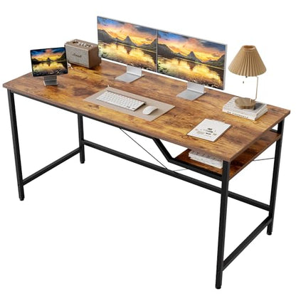 Mericonia 48x24 Inch Computer Desk, 0.6" Thick Small Office Table - color: Brown, size: 48",0.6"T