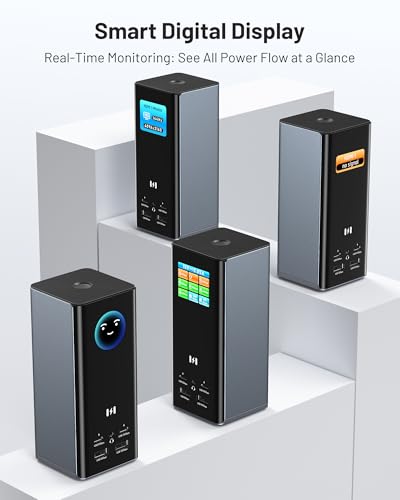 Smart Display Docking Station 3 Monitors,150W PD for Mac(Driver Required) | Triple 4K@60Hz,USB-C Dock 3 Displays,3HDMI+2DP,10Gbps USB,2.5G Ethernet & 150W PD,Weather Forecast, Working Status Display