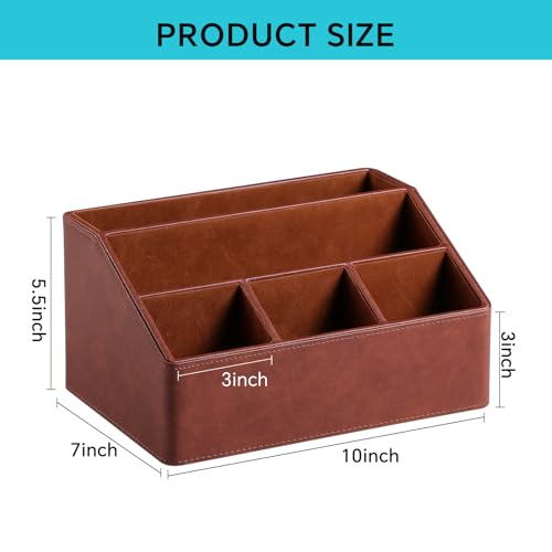 Desk Organizer Caddy Nightstand Organizer Desk Caddy Remote Holder - color: Brown