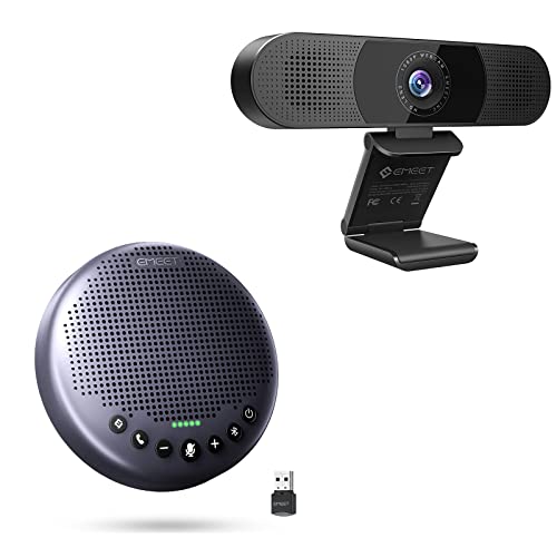 EMEET Luna Plus Bluetooth USB Speakerphone + C980 Webcam