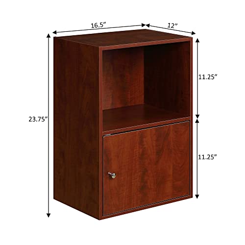 Convenience Concepts 151186CH X-Tra Storage 1-Door Cabinet, Cherry - color: Cherry