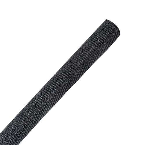Automotive Mesh Woven Wire Sheathing Split Wire Loom 1/4"-48ft | Black Self-Wrap Braided Cable Sleeves Wire Loom Tubing Cord Organize for Wires/Audio Video Cable/Multi-Cable Strings - style: 1/4" - 48 Feet