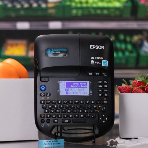 LABELWORKS Epson LW-K740PX Industrial Label Maker Kit - Portable Handheld | Handheld industrial label maker kit for office, home & healthcare, durable ID & organization labels, uses LABELWORKS PX tapes
