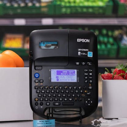 LABELWORKS Epson LW-K740PX Industrial Label Maker Kit - Portable Handheld | Handheld industrial label maker kit for office, home & healthcare, durable ID & organization labels, uses LABELWORKS PX tapes