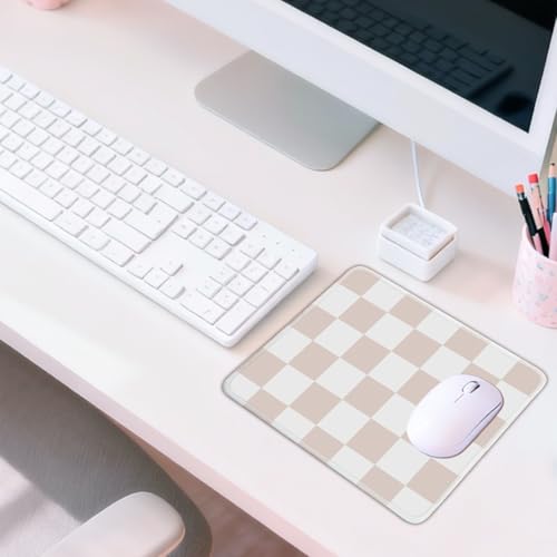 Mouse Pad for Desk with Stitched Edge, Premium Cute Washable Mouse Pads. Computer Mousepad with Non-Slip Rubber Base, Mousepads for Laptop, 9.25x7.75x0.12 inch (Classic Checker) - color: Classic Checker