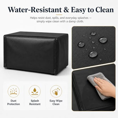 Custom Insulated Equipment Cover, Silver Oxford Fabric, Made to Measure | Made to measure with thermal lining, water-resistant surface, optional zipper access, and logo or text customization - color: PU Leather Dust Cover