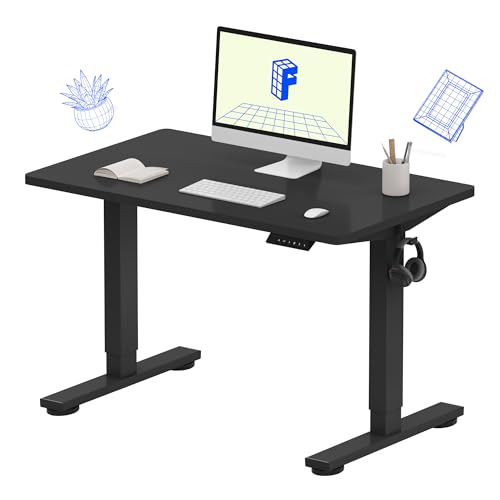FLEXISPOT EN1 One-Piece Standing Desk, Electric Adjustable with 4 Memory Presets, 176 LBS Capacity, Stable & Quiet, Seamless Desktop for Home Office & Dual Monitors, 40"x24" Black - color: Black, size: 40x24"