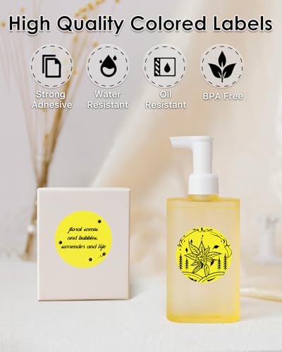 iEager 2 Inch Round Thermal Labels, Yellow Circle Thermal Printer Stickers - color: Yellow, size: 2 INCH