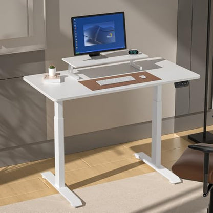 MSZ Electric Standing Desk 48x24 Inch with Memory Presets, Adjustable Height Sit to Stand Computer Desk for Home Office & Gaming (White) - color: 2-white