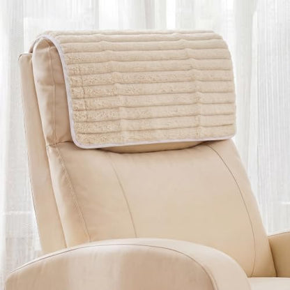 Irenare Non Slip Recliner Headrest Cover 17 x 27 inch Waterproof Couch Sofa Headrest Protector for Furniture Slipcover that Stay in Place Head Protector for Home Office