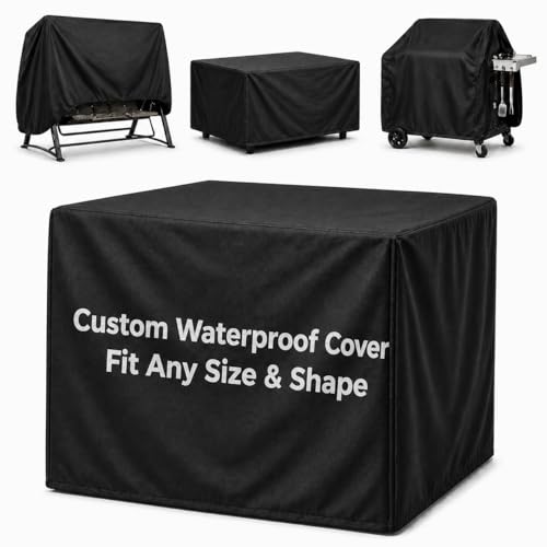 Custom Size Dust Covers Heavy-Duty 600D Waterproof Oxford Fabric with Tape-Sealed Seams Perfect custom-fit for patio furniture, outdoor AC units, industrial equipment and printers. (Outdoor) - color: Outdoor