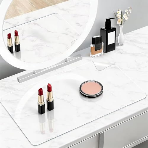 Clear Writing Desk Pad, 11 x 46in Heat Resistant Waterproof PVC Round Edge Durable Desk Protect Mat, Anti-Static Writing Mat Table Protector, 1.5mm