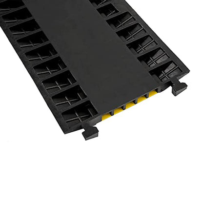 CXRCY 5 Channel Cable Protectors Ramp, 2Pack Cable Ramps,18000lbs Capacity Heavy Duty Rubber Driveway Traffic Speed Bumps Hose Cord Cable Protector Ramp for Wire/Hose/Pipe Hider - size: 2 Pack 5 Channel