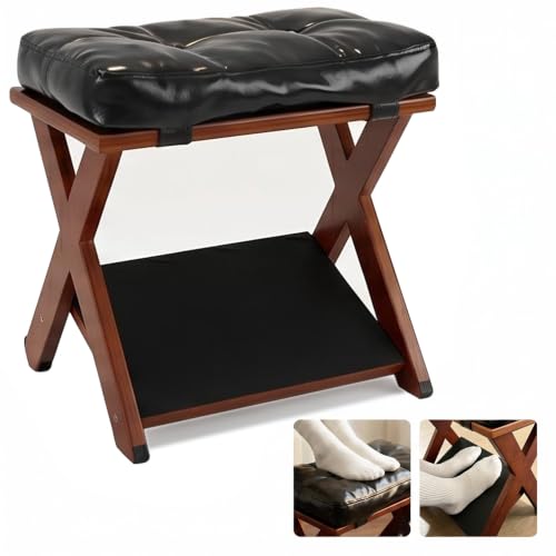 Foot Rest Under Desk at Work - Upgraded Taller Double Step Ergonomic Footrest Under Desk with 3 Height Options & Non-Slip Surface. Office Foot Stool for Home Office & Gaming, Leg Rest Posture Relief