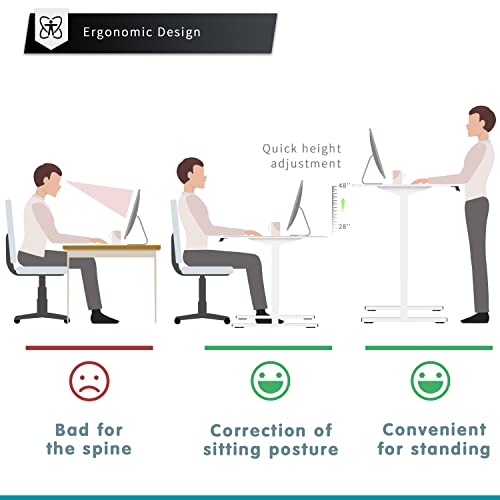 YESHOMY Height Adjustable Electric Standing Desk, 55 inch Computer Table, Home Office Workstation, White Leg/White Top - color: White Leg/White Top, size: 55in