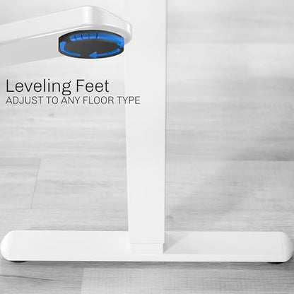 VIVO Electric Dual Motor Standing Desk Frame for 41 to 82 inch Table Tops, Frame Only, Ergonomic Standing Height Adjustable Base with Push Button Memory Controller, White, DESK-V122EW - color: White