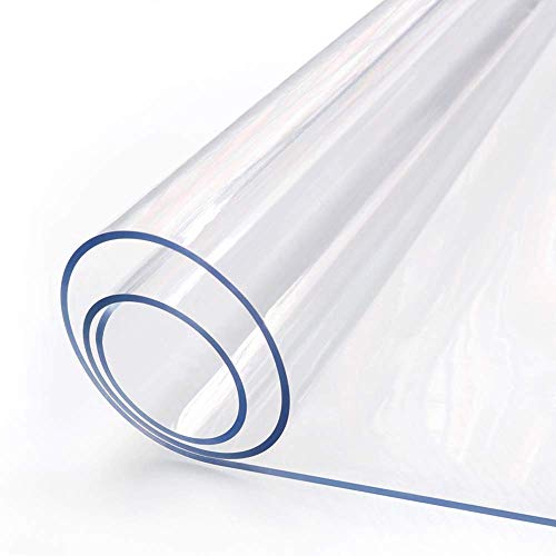 Clear Desk Mat 12 x 24 Inch 1.5mm Thick Desk Cover Protector Mat Vinyl Desk Pads on top of Desks Waterproof Plastic Table Cover PVC Table Protector Pads for Writing Desk Tabletop Night Stand Dresser - color: New Clear Dining Table Protector, size: 12" x 2