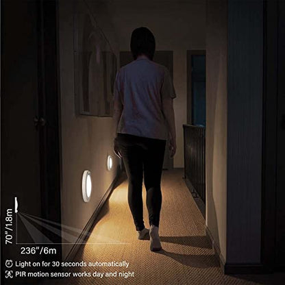ZAGO LED 6" 120 Volts Closet Light Wired, PIR Motion Sensor Ceiling Disc Light, 15W, 1100 Lumens, CRI>80, 5000K Daylight White for Closet, Laundry, Garage, Pantry, Wet Location, ETL, White, 2 Packs - color: White-5000K-2Packs
