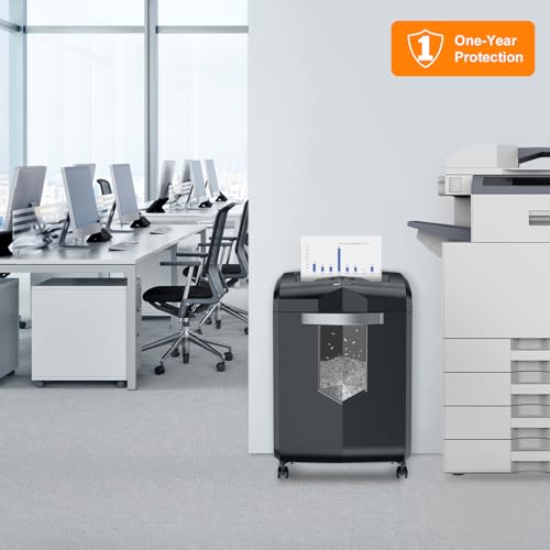 Bonsaii 16-Sheet Micro-Cut 60-Min Run Paper Shredder Heavy Duty | Jam-Proof, P-4 Security Level, 62dB Ultra-quiet, 6-Gal Bin with Casters, Shreds Credit Cards & Staples C149-D - size: 16 Sheet Micro Cut