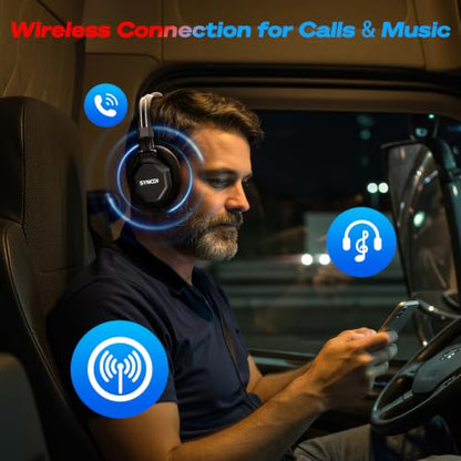 SYNCO XTALK XMAX2 Wireless Intercom Headset System AI Noise 1640ft with BT - color: 2-set, size: Xtalk Xmax