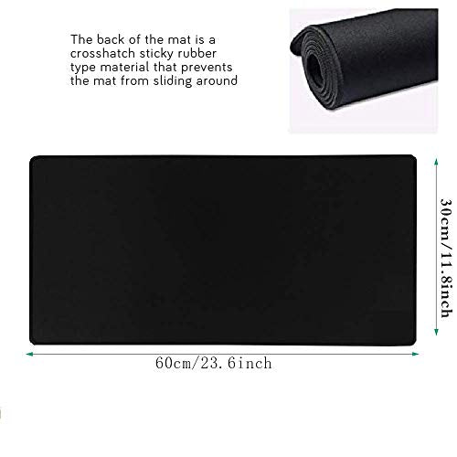 Extra Large Gaming Mouse Pads/Extended Protective Office Desk Mouse Mat Non-Slip Professional Precision Tracking Surface (23.6" x 11.8") for PC Computer Laptop(60x30 Black001) - color: 60x30 Black001