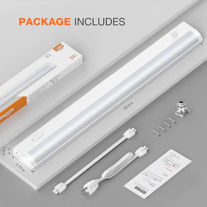 24inch Linkable Under Cabinet Lighting Hardwired Plug-in,Wired LED,1pack - color: 1 Pack, size: 24 INCH