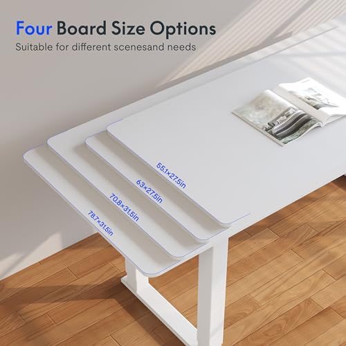 FLEXISPOT 4-Leg Standing Desk, 63"x28", Electric Height Adjustable, White - size: 63"x28"