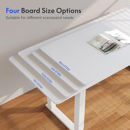 FLEXISPOT 4-Leg Standing Desk, 63"x28", Electric Height Adjustable, White - size: 63"x28"
