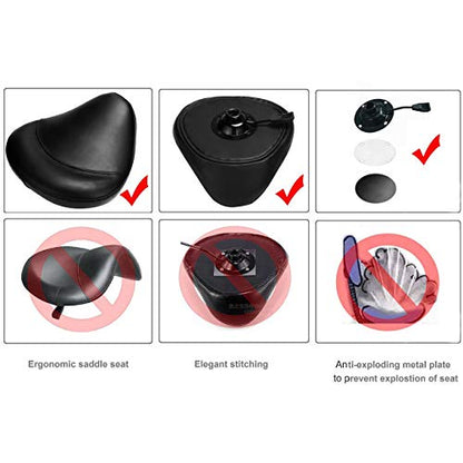 Kaleurrier Rolling Saddle Stools with Wheels: Seat Height 22-28 inch - color: Black, size: Without Back