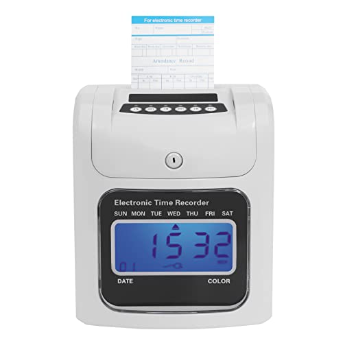 Calculating Time Clock Small Business Punch Pak Check in and Out Machine with 50 Time Cards Electronic Time Recorder for Companies, Units