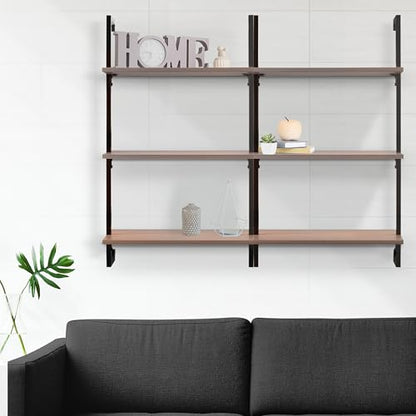 happimess Madera 3-Shelf Wall Mounted Bookcase 40.55", Black - color: Black, size: 3-Tier 40.55"