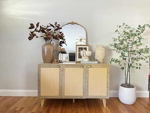 PHI VILLA 3 Door Rattan Cabinet, Buffet Sideboard Cabinets - color: Rattan 1