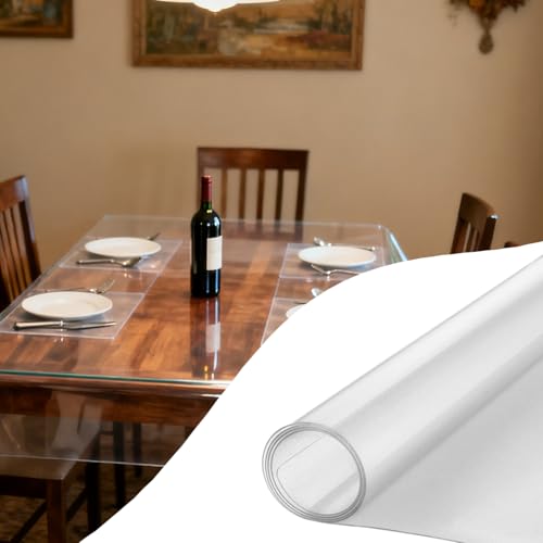 Transparent Table Protector PVC 0.7mm Thick Tablecloth - color: Matte 1.0