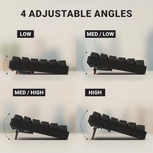 GPG2 ESC Flip PRO Keyboard Stand for Desk (3rd Gen) – Extendable Width, 4 Adjustable Angles, Attaches to Your Keyboard – Compatible with Apple Magic Keyboard, Logitech & Full-Size Flat-Back Models