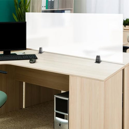 Acrylic Acoustic Desk Divider Privacy Panel Desk Divider Desk Partition Noise Reducing Mounted Sound Proof Dividers Edge Clip Mounts for Office Reduce Noise and Visual Distractions 47" x 18" - size: 47*18”