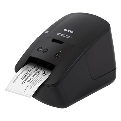 Brother QL-600 Desktop Monochrome Label Printer, up to 2.4" Label Width, No Ink Required, uses Genuine DK Drop-in Rolls for Fast Labeling and Easy Integration with Microsoft Applications - size: 2.4" Label Width