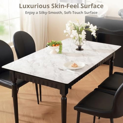 LovePads Marble-Look Table Protector, 36x54 in Dining Table Cover | Waterproof & Oil-Proof Marble Pattern Table Cover, Non-Slip Surface Guard for Nightstand, TV Stand, Coffee Table & Dresser - size: 36" x 54" (Rectangular)