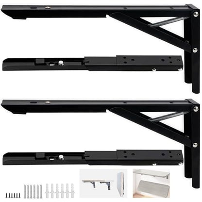 Wall Folding Table Hinges 14 in,90 Degree Fold,Space Saving 4Pcs - size: 14in-4pcs