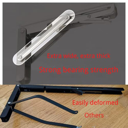 Folding Shelf Brackets 16 inch,Folding Brackets Heavy Duty Max.Load 410lb,DIY Space Saving Wall Mounted Folding Table,Pack of 2 - size: 16 Inch