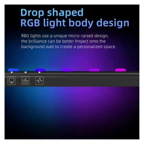 RGB Computer Monitor Light Bar Music Rhythm Dimmable Screen Hanging Desk Lamp for Gaming Reading - color: Curved RGB 60CM