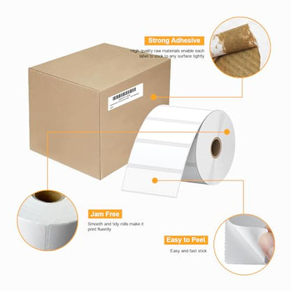 (15600 Labels/12 Rolls) Labelebal 3-Proof 1" Core 12 Rolls 3" x 1" Inch Direct Thermal Labels & Stickers,Address Shipping Labels Compatible with Rollo & Zebra Desktop Printers Adhesive - color: Zb-3''x1''-12 Rolls-15600 Labels