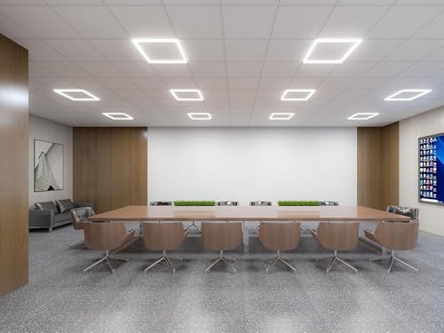 Flat Panel Light 2x2 Ft 2 Pack Led Frame Panel, Border Glow Light 45W 3600Lm Suitable for Offices, Shops, Bathrooms etc with Integrated Ceilings - size: 2 pcs