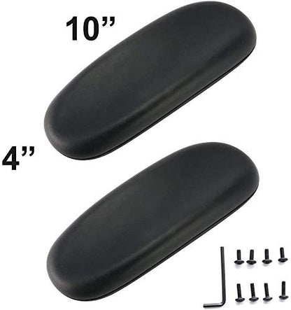 MySit Office Chair Armrest Replacement Arm Pads Univeral 4" Mounting Hole (Set of 2) Black (Pack of 2) - size: 4" Mounting Hole (Pack of 2)