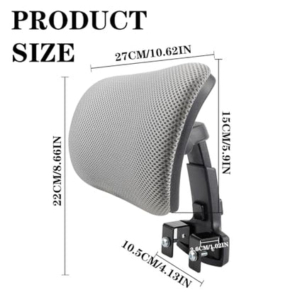 Office Chair Headrest Attachment Head Support Cushion Chair Mesh Head Rest Black Mesh Frame Adjustable Height Angle for Ergonomic Office Chair - color: Color 3