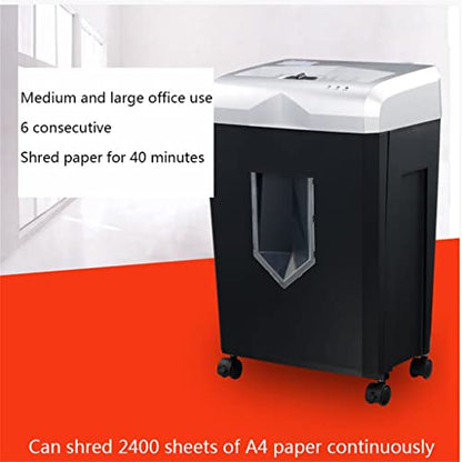 Cross-Cut Paper Credit Card Shredder Drawer Type 18 Liter Basket Overload Capacity Protection