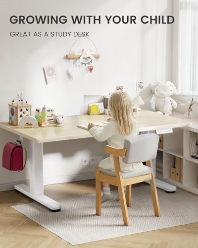 ErGear 40 X 24 Inch Low Height Electric Standing Desk for Kids, Natural - color: Natural, size: 40 X 24 Inch