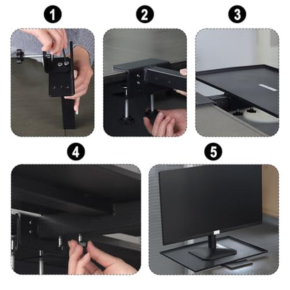 Desk Table Extending Tray, 16 x 12 Inch | Home and Office Use - size: 16 x 12 Inch