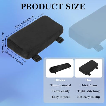 2 Pack Thick Armrest Pads Memory Foam Office Chair Arm Pads - Office Chair Armrest Covers Provide Elbow Cushion and Relieve Pressure, Ergonomic Desk Chair Arm Covers - Gaming, Computer Chair Rest Pads