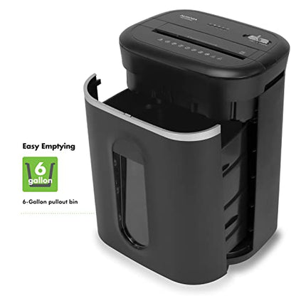 Aurora Long Duty Cycle 18-Sheet Crosscut Paper/CD/Credit Card Shredder, AntiJam Feature, 30-Minute Continuous Run Time, Large 6-gal Pullout Basket - size: 18-Sheet Long Duty CrossCut