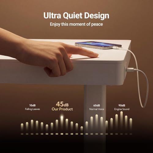 Claiks Touch Screen Glass Standing Desk with Drawers and USB Ports, 48×24 Inch Adjustable Stand Up Desk, Quick Install Home Office Glass Top Computer Desks, White - color: Glass Top Touch Screen, size: 48 inch